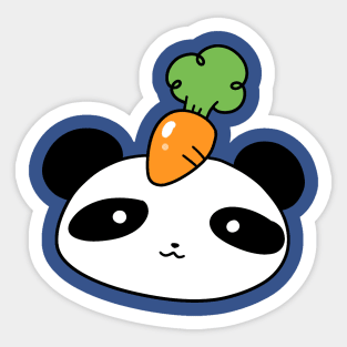 Carrot Panda Face Sticker